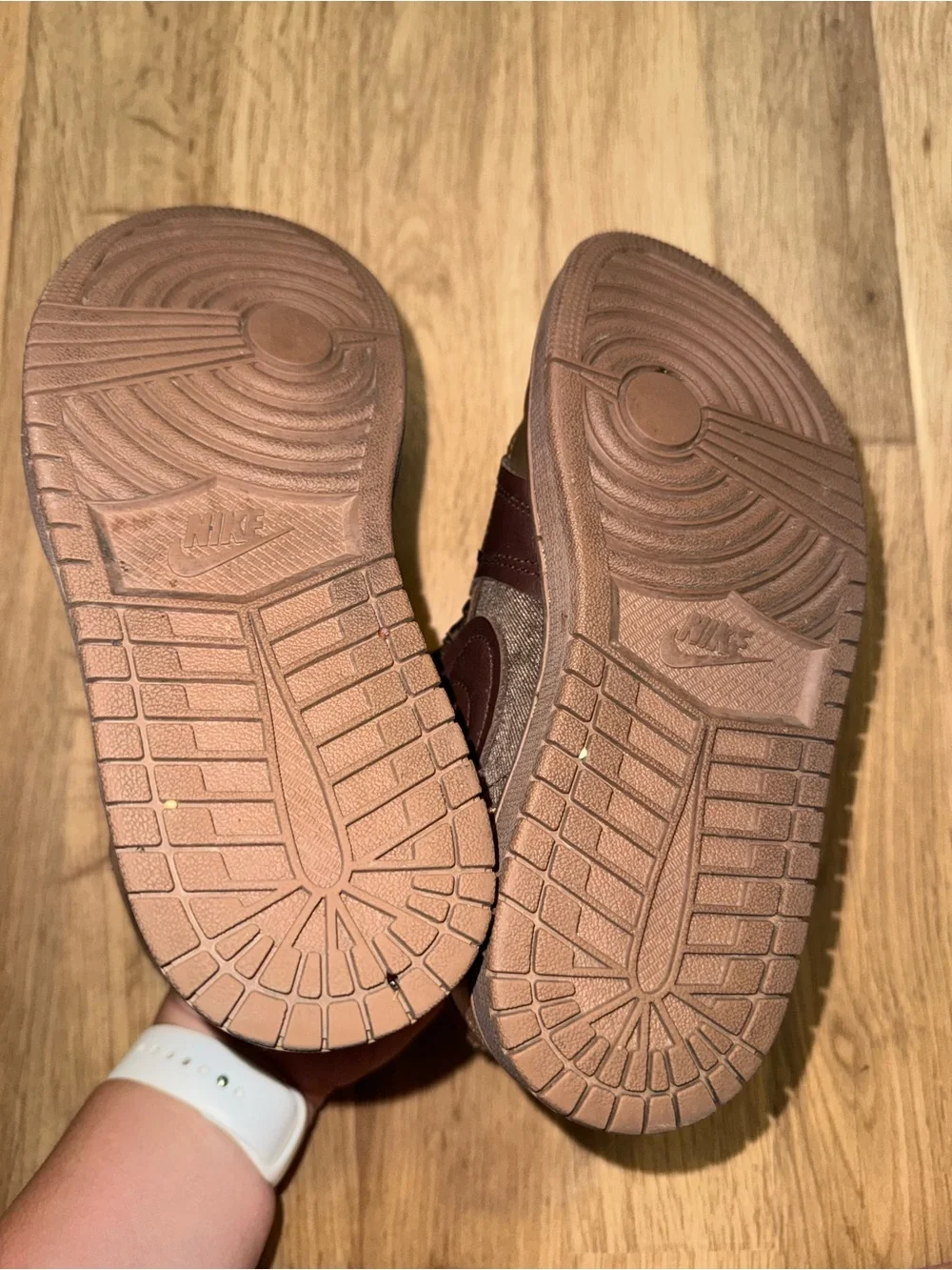 Nike Kids Brown and Tan High-Top Sneakers